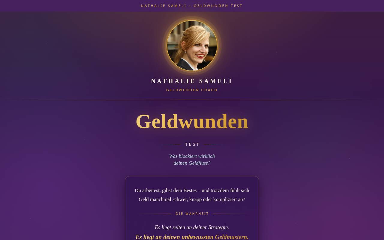 Screenshot der Website Geldfluss Entfesselt